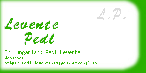 levente pedl business card